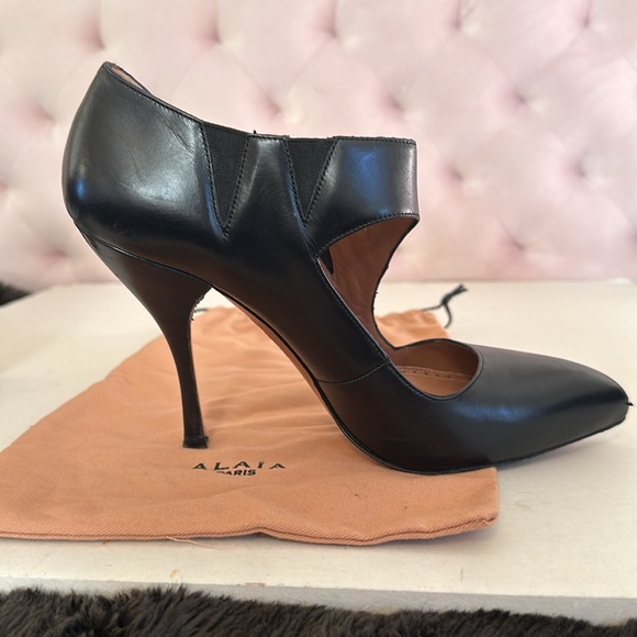 Alaia Paris Pumps Heels Black Leather 39 - Picture 5 of 12